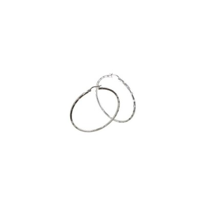 Boucles d'oreilles créoles Art de la créole en argent rhodié