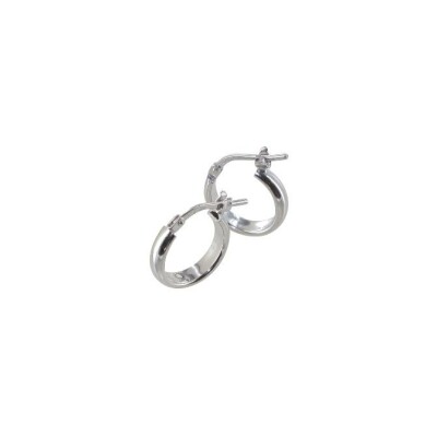 Boucles d'oreilles créoles Art de la créole en argent rhodié