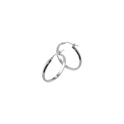 Boucles d'oreilles créoles Art de la créole en argent rhodié