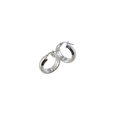 Boucles d'oreilles créoles Art de la créole en argent rhodié