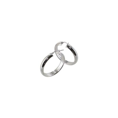 Boucles d'oreilles créoles Art de la créole en argent rhodié