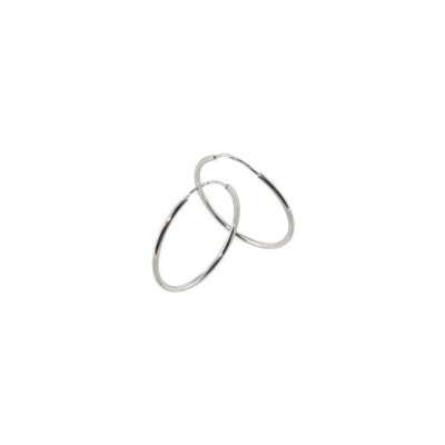 Boucles d'oreilles créoles Art de la créole en argent rhodié