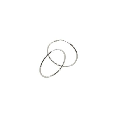 Boucles d'oreilles créoles Art de la créole en argent rhodié