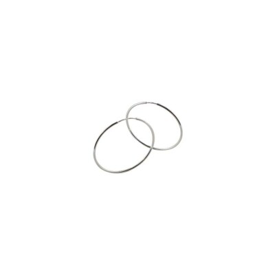 Boucles d'oreilles créoles Art de la créole en argent rhodié