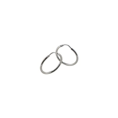 Boucles d'oreilles créoles Art de la créole en argent rhodié