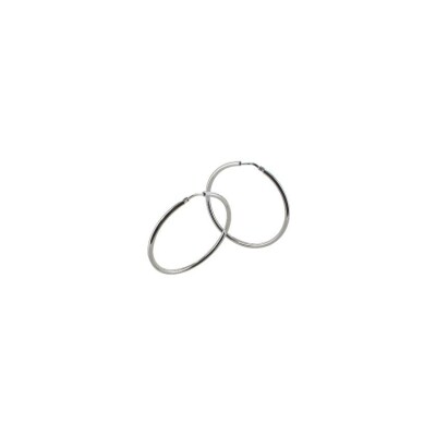 Boucles d'oreilles créoles Art de la créole en argent rhodié