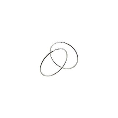 Boucles d'oreilles créoles Art de la créole en argent rhodié