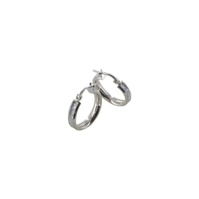 Boucles d'oreilles créoles Art de la créole en argent rhodié