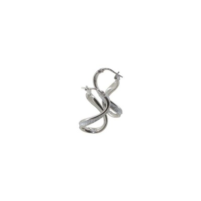 Boucles d'oreilles créoles Art de la créole en argent rhodié