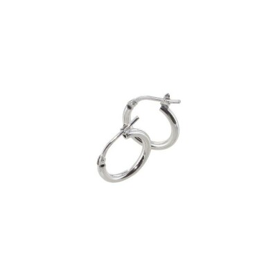 Boucles d'oreilles créoles Art de la créole en argent rhodié