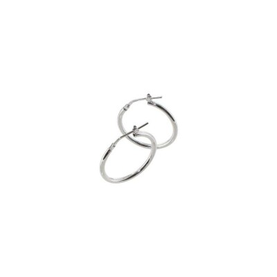 Boucles d'oreilles créoles Art de la créole en argent rhodié