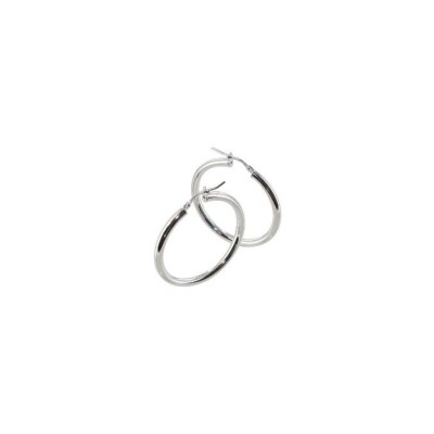 Boucles d'oreilles créoles Art de la créole en argent rhodié