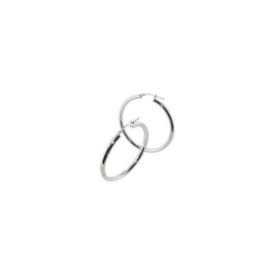 Boucles d'oreilles créoles Art de la créole en argent rhodié