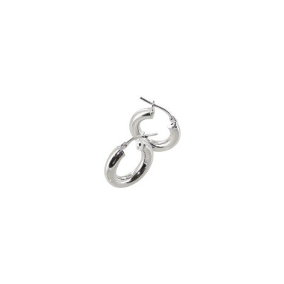 Boucles d'oreilles créoles Art de la créole en argent rhodié