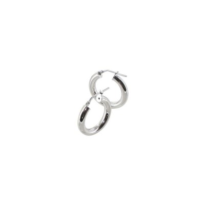 Boucles d'oreilles créoles Art de la créole en argent rhodié