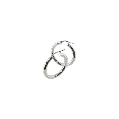 Boucles d'oreilles créoles Art de la créole en argent rhodié
