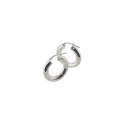 Boucles d'oreilles créoles Art de la créole en argent rhodié