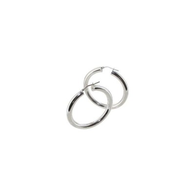 Boucles d'oreilles créoles Art de la créole en argent rhodié