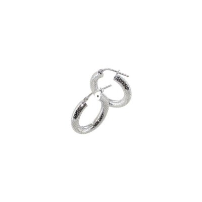 Boucles d'oreilles créoles Art de la créole en argent rhodié