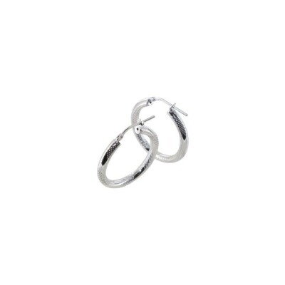 Boucles d'oreilles créoles Art de la créole en argent rhodié