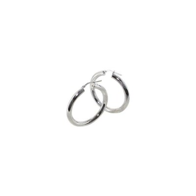 Boucles d'oreilles créoles Art de la créole en argent rhodié