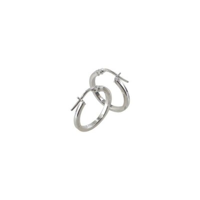 Boucles d'oreilles créoles Art de la créole en argent rhodié