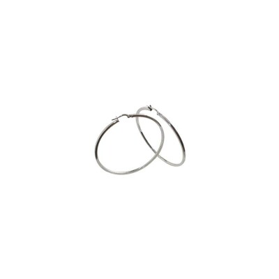 Boucles d'oreilles créoles Art de la créole en argent rhodié