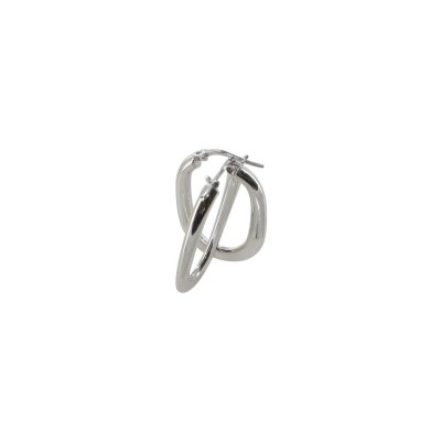 Boucles d'oreilles créoles Art de la créole en argent rhodié