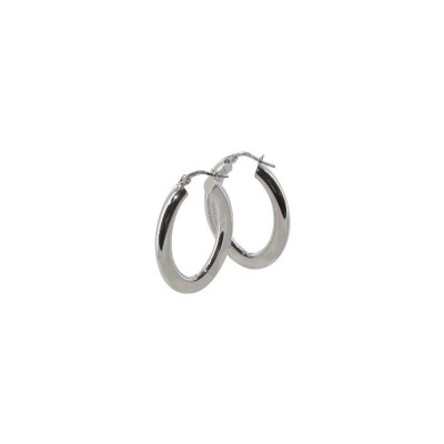 Boucles d'oreilles créoles Art de la créole en argent rhodié