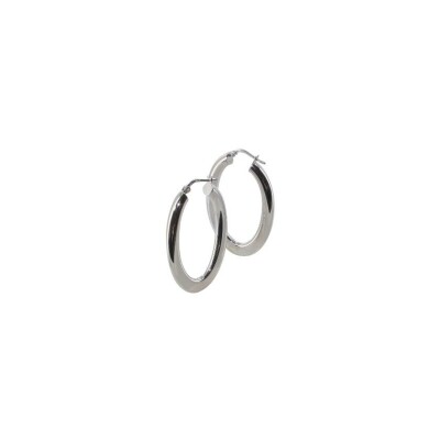 Boucles d'oreilles créoles Art de la créole en argent rhodié