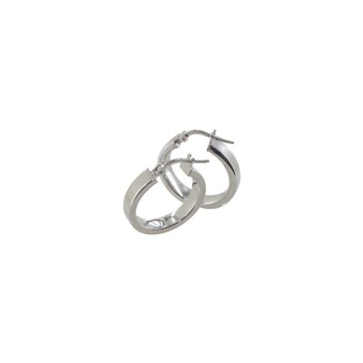 Boucles d'oreilles créoles Art de la créole en argent rhodié