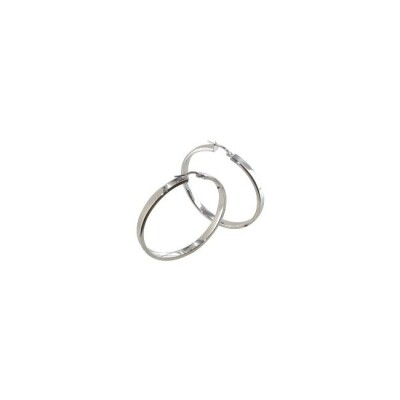 Boucles d'oreilles créoles Art de la créole en argent rhodié