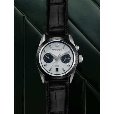 Montre MARCH LA.B AGENDA Automatique - Double - Alligator Noir