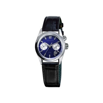 Montre March LA.B Agenda Automatique - Ocean - Alligator Noir