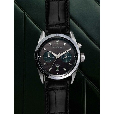 Montre MARCH LA.B AGENDA SUPRA Automatique - Mars - Alligator Noir