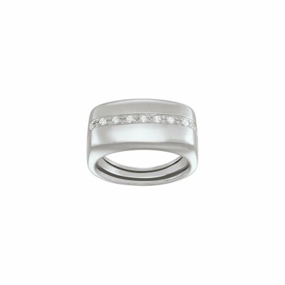 Bague Charles Garnier en argent et oxydes de zirconium