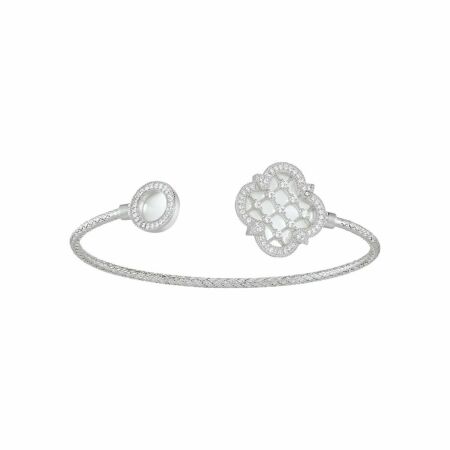 Bracelet Charles Garnier en argent, oxydes de zirconium et nacre