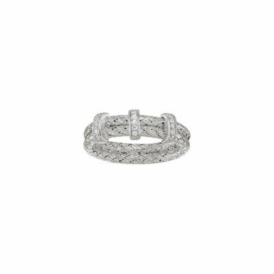 Bague Charles Garnier en argent et oxydes de zirconium