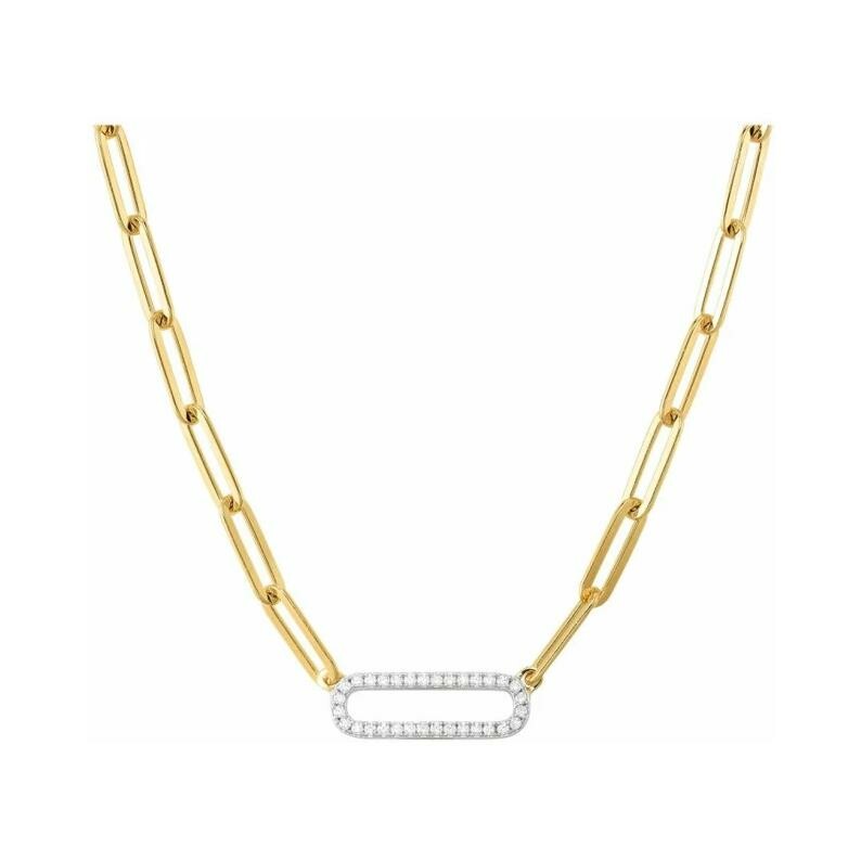 Collier Charles Garnier en argent bicolore et oxydes de zirconium