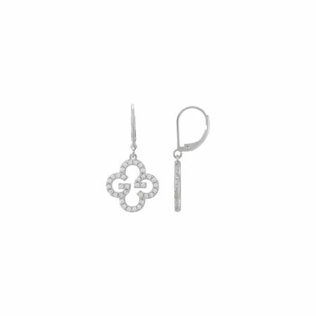 Boucles d'oreilles Charles Garnier en argent et oxydes de zirconium