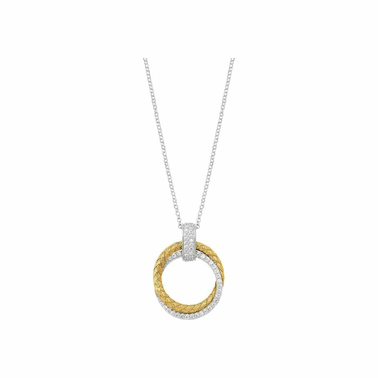 Collier Charles Garnier en argent bicolore et oxydes de zirconium