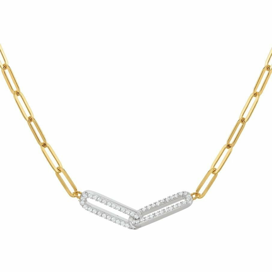 Collier Charles Garnier en argent bicolore et oxydes de zirconium