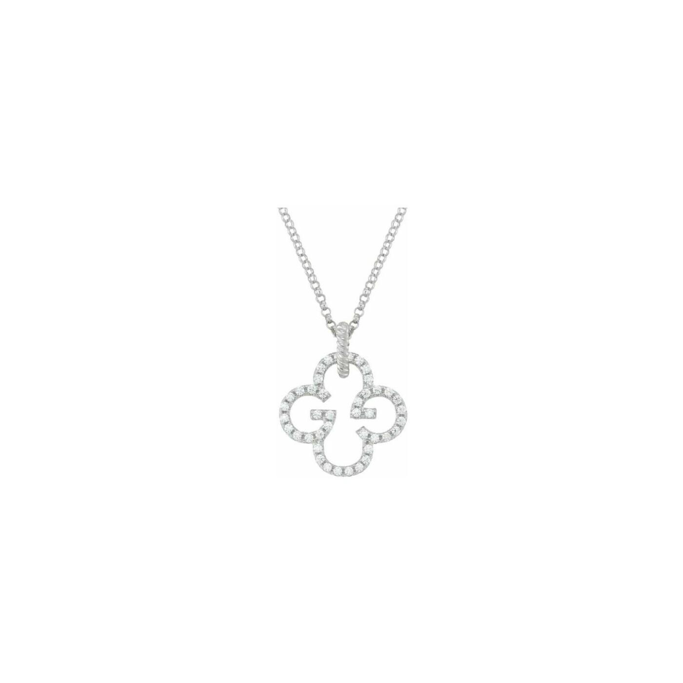 Collier Charles Garnier en argent et oxydes de zirconium