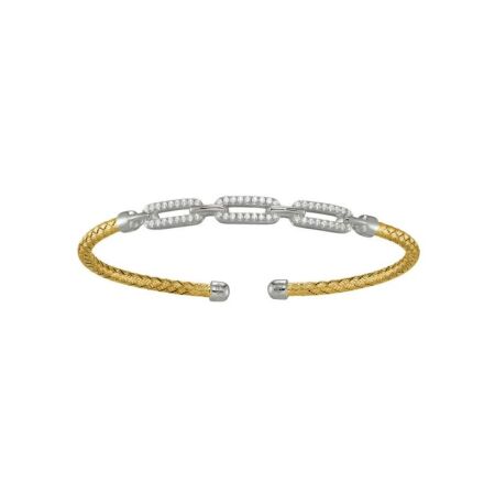 Bracelet Charles Garnier en argent, argent doré et oxydes de zirconium