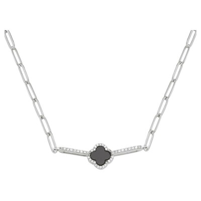 Collier Charles Garnier en argent et agate