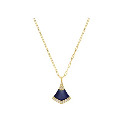 Collier Charles Garnier en argent doré, lapis lazulis et oxyde de zirconium