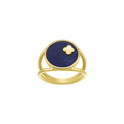 Bague Charles Garnier en argent doré et lapis lazuli