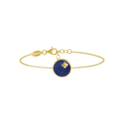 Bracelet Charles Garnier en argent doré et lapis lazuli