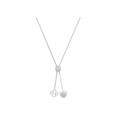 Collier Charles Garnier en argent et oxyde de zirconium