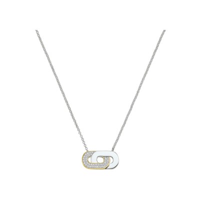 Collier Charles Garnier en argent, argent doré et oxyde de zirconium